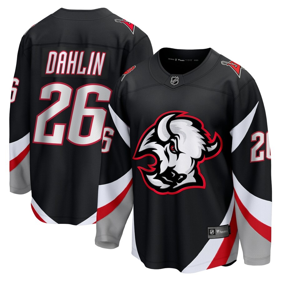Men's Buffalo Sabres Rasmus Dahlin Fanatics Branded Black Alternate Premier Breakaway Player Jersey - Ujersey