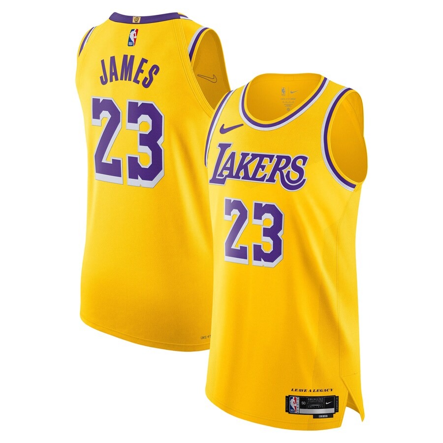 Men's Los Angeles Lakers LeBron James Nike Gold Icon Edition - Icon Edition - Ujersey