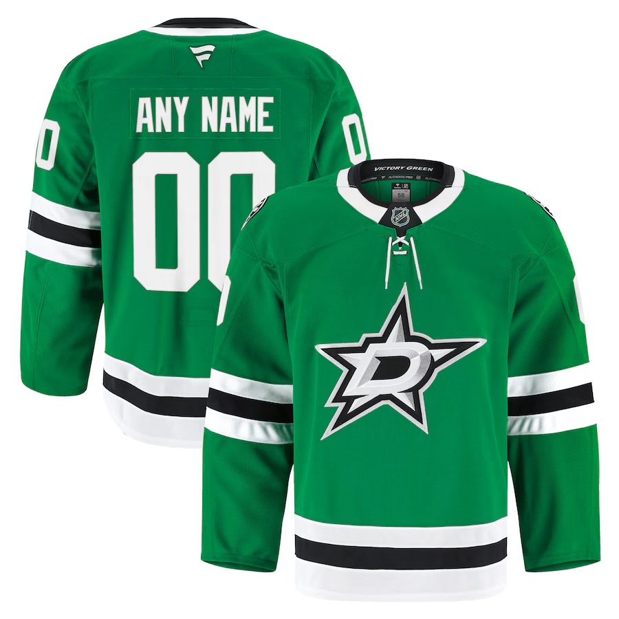 Men's Dallas Stars Fanatics Kelly Green Home Authentic Pro Custom Jersey - Ujersey