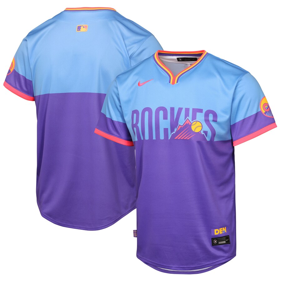 Youth Colorado Rockies Nike Purple/Light Blue 2025 City Connect Limited Jersey - Ujersey