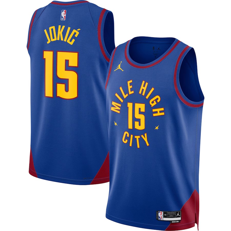 Unisex Denver Nuggets Nikola Jokic Jordan Brand Blue Swingman Jersey - Statement Edition - Ujersey