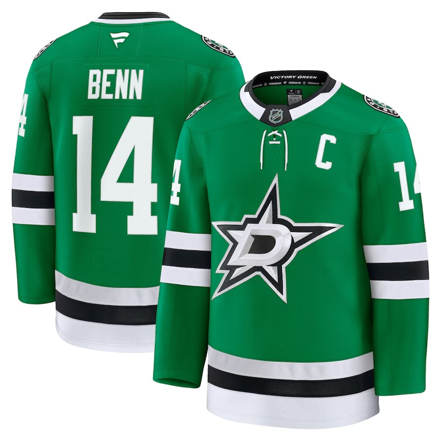 Men's Dallas Stars Jamie Benn Fanatics Kelly Green Home Premium Jersey - Ujersey