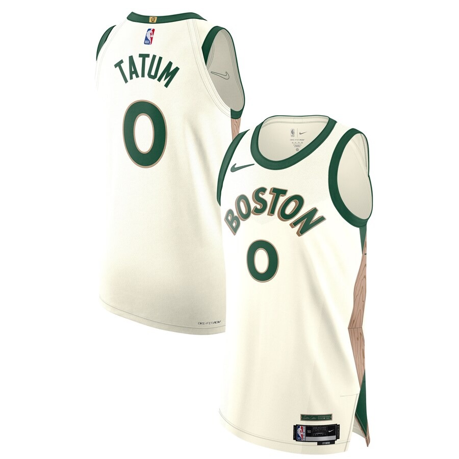 Men's Boston Celtics Jayson Tatum Nike White Authentic Jersey - City Edition - Ujersey