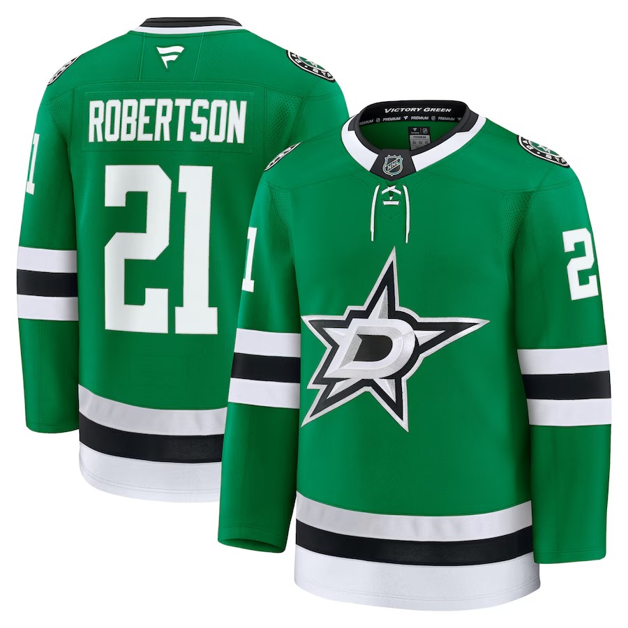 Men's Dallas Stars Jason Robertson Fanatics Kelly Green Home Premium Jersey - Ujersey