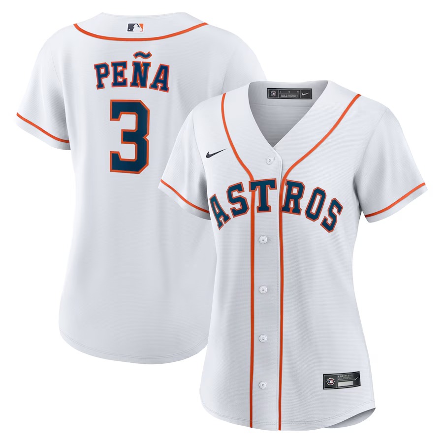 Women's Houston Astros Jeremy Peña Nike White Home Replica Jersey - Ujersey