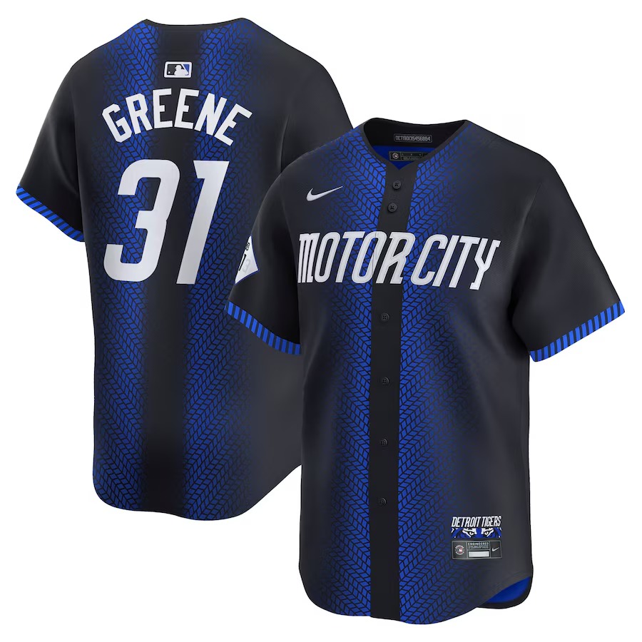 Men's Detroit Tigers Riley Greene Nike Navy City Connect Limited Player Jersey - Ujersey
