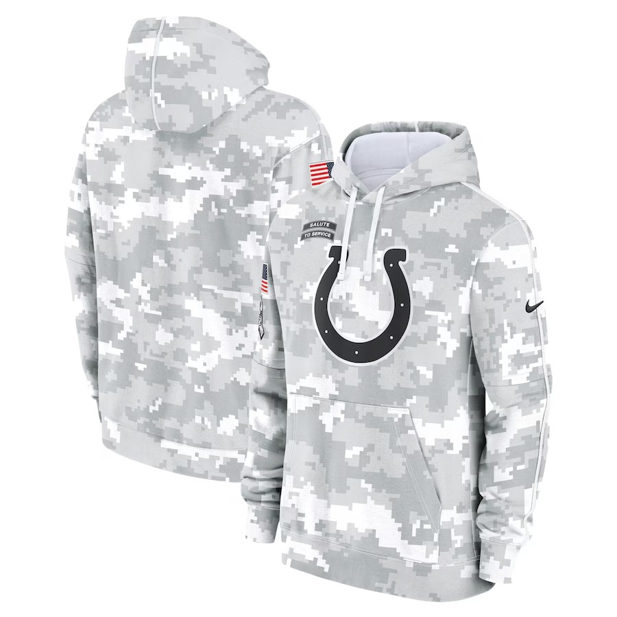 Men's Indianapolis Colts Nike Arctic Camo 2024 Salute to Service Club Fleece Pullover Hoodie - Ujersey