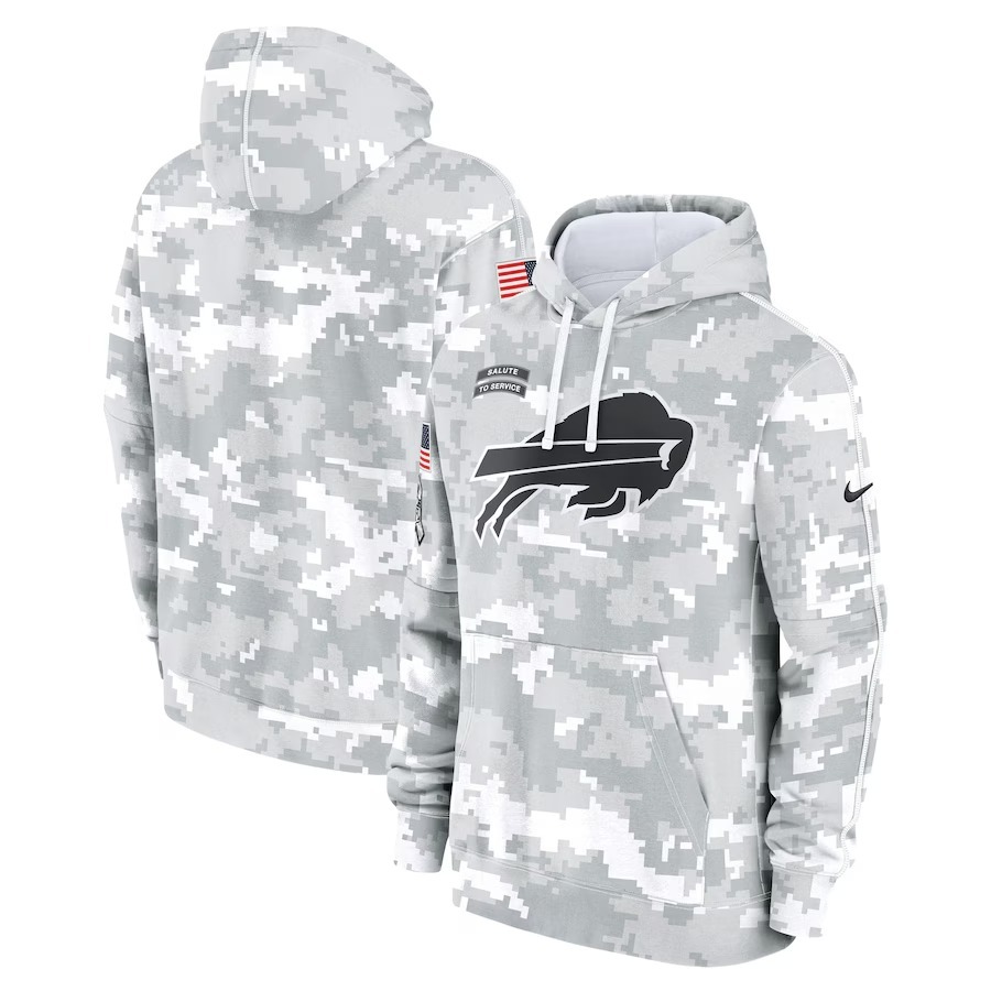 Men's Buffalo Bills Nike Arctic Camo 2024 Salute To Service Big & Tall Club Fleece Pullover Hoodie - Ujersey