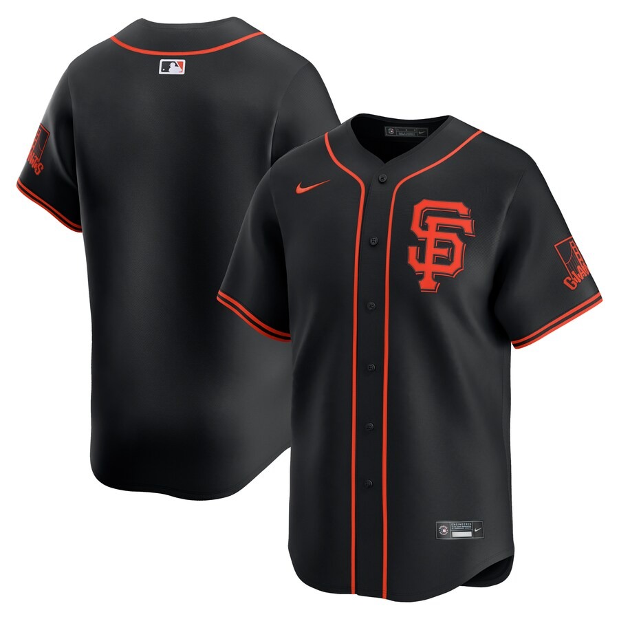 Men's San Francisco Giants  Nike Black  Alternate Limited Jersey - Ujersey
