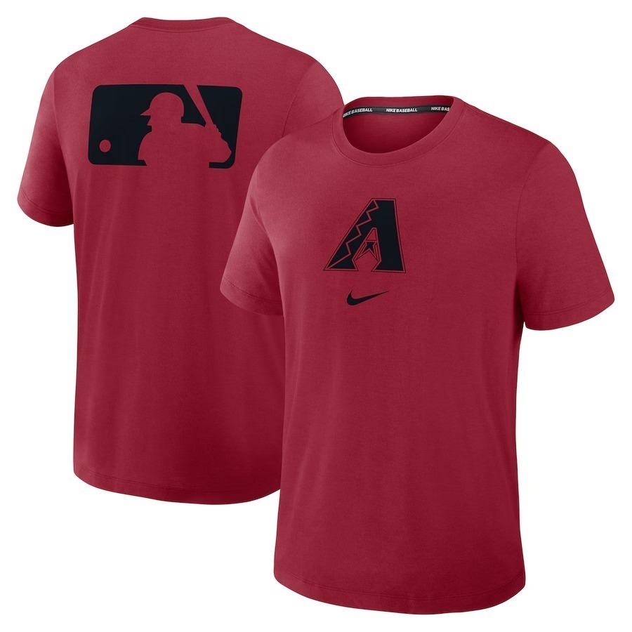 Men's Arizona Diamondbacks Nike Red Authentic Collection Early Work Tri-Blend Performance T-Shirt - Ujersey