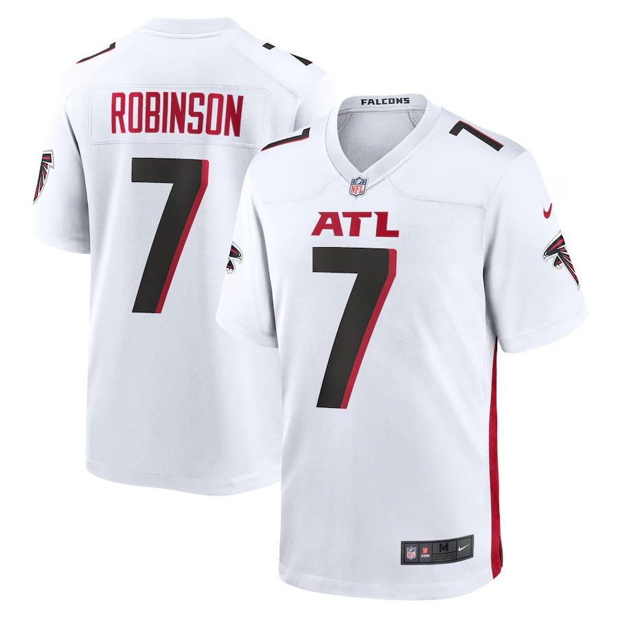 Men's Atlanta Falcons Bijan Robinson Nike White Game Jersey - Ujersey