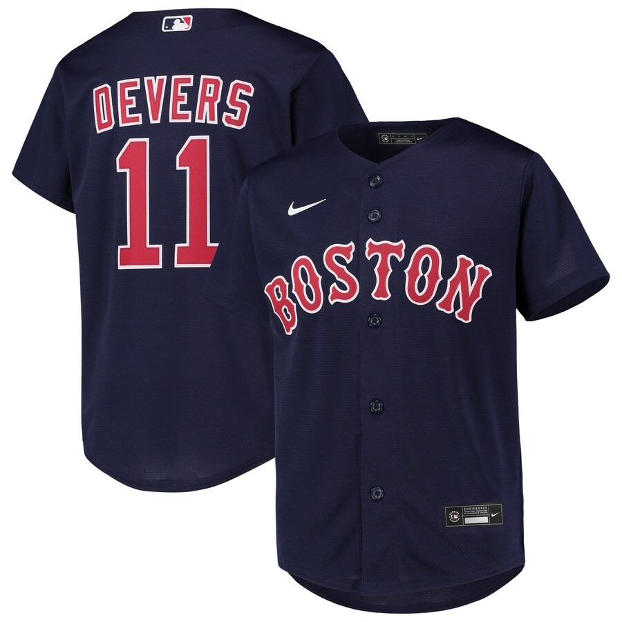 Youth Boston Red Sox Rafael Devers Nike Navy Alternate Replica Player Jersey - Ujersey