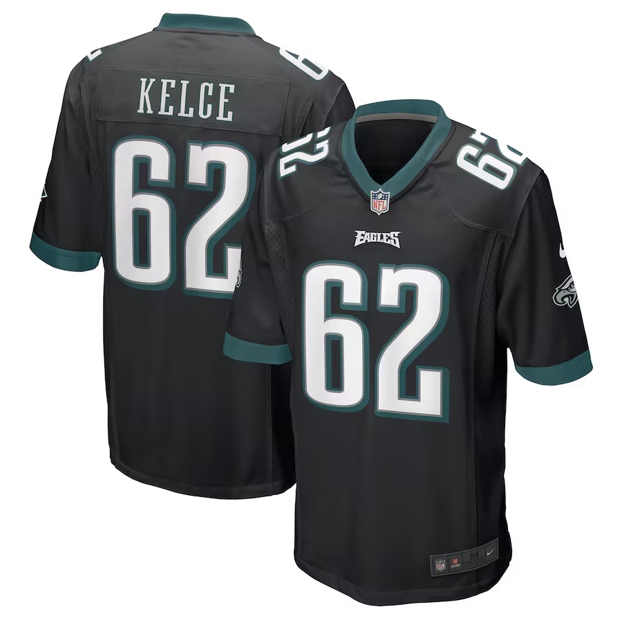 Men's Philadelphia Eagles Jason Kelce Nike Black Game Jersey - Ujersey