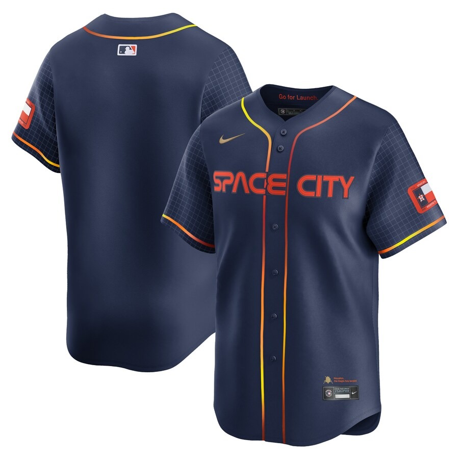 Men's Houston Astros  Nike Navy City Connect Limited Jersey - Ujersey
