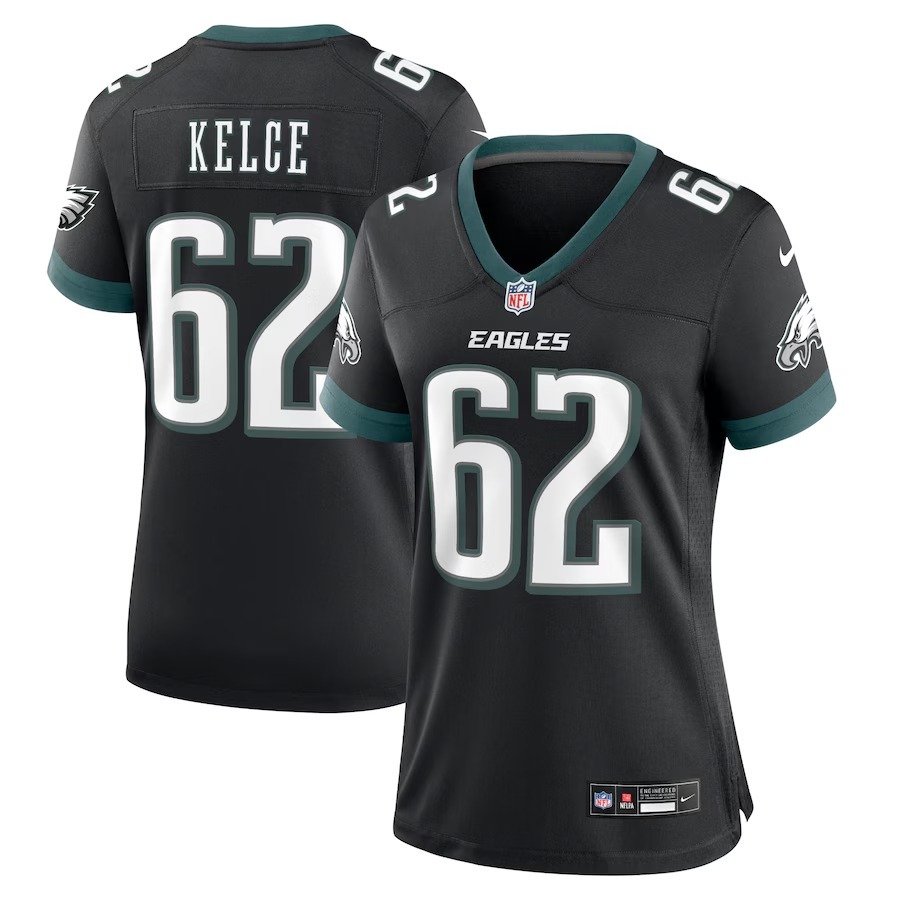 Women's Philadelphia Eagles Jason Kelce Nike Black Alternate Game Jersey - Ujersey