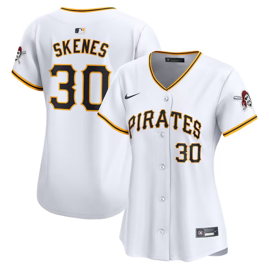 Women's Pittsburgh Pirates Paul Skenes Nike White Home Limited Player Jersey - Ujersey