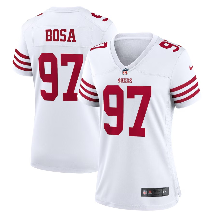 Women's San Francisco 49ers Nick Bosa Nike White Game Jersey - Ujersey