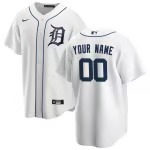 Men's Detroit Tigers Nike White Home Replica Custom Jersey - Ujersey