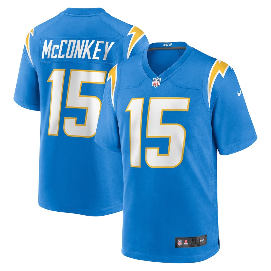 Youth Los Angeles Chargers Ladd McConkey Nike Powder Blue Team Game Jersey - Ujersey