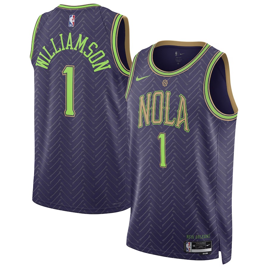 Unisex New Orleans Pelicans Zion Williamson Nike Purple 2024/25 Swingman Player Jersey - City Edition - Ujersey