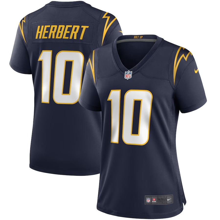 Women's Los Angeles Chargers Justin Herbert Nike Navy Game Jersey - Ujersey