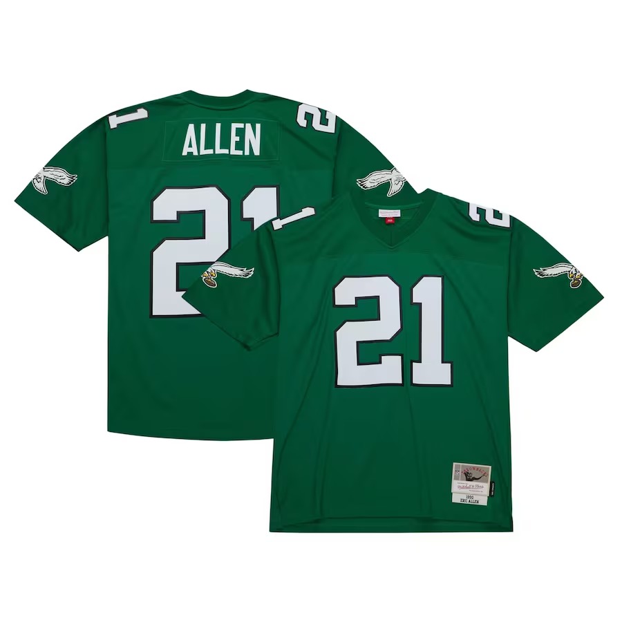 Men's Philadelphia Eagles Eric Allen Mitchell & Ness Kelly Green Legacy Replica Jersey - Ujersey