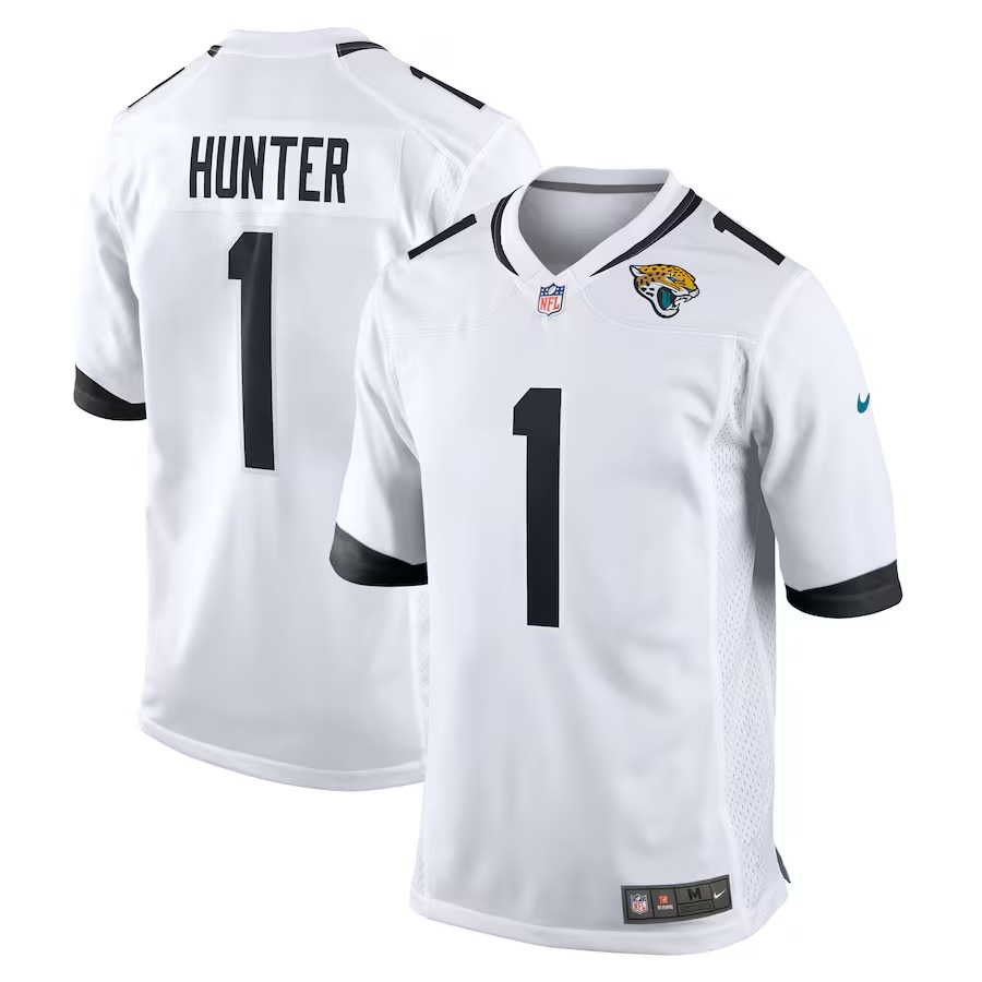 Men's Jacksonville Jaguars Travis Hunter Nike White 2025 NFL Draft First Round Pick Game Player Jersey - Ujersey