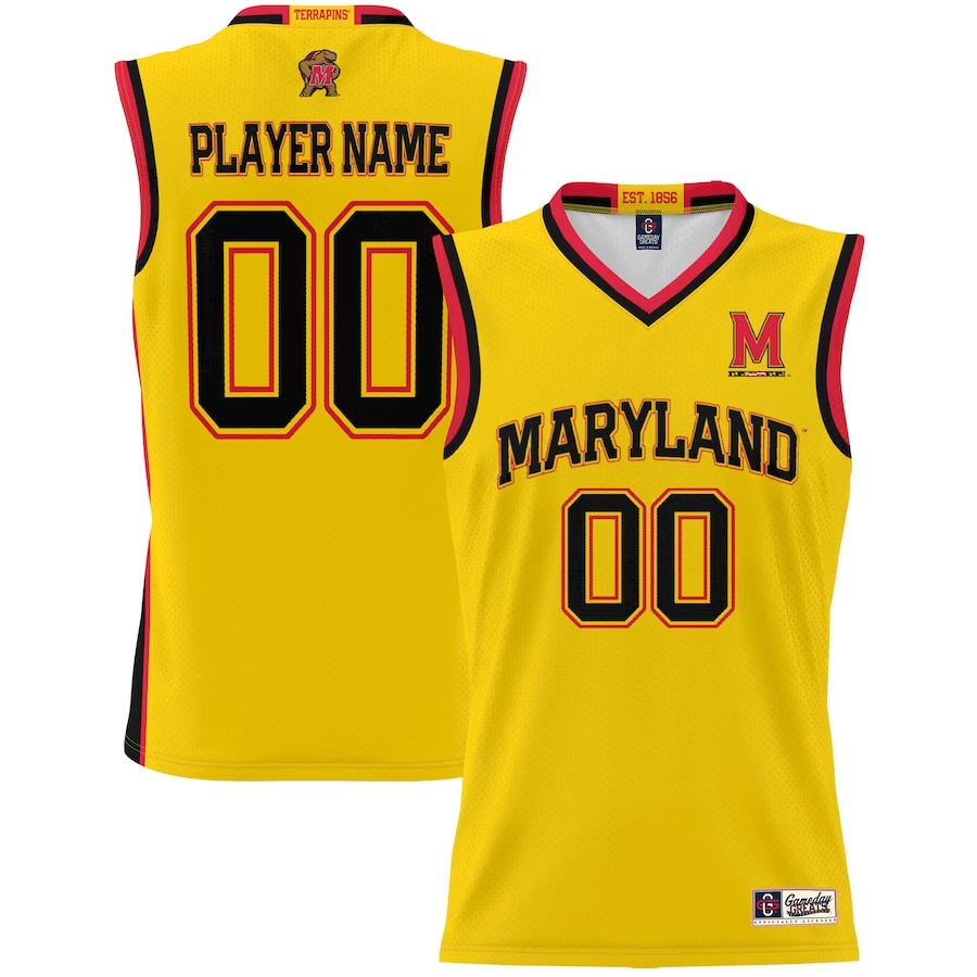 Maryland Terrapins GameDay Greats Youth NIL Pick-A-Player Lightweight Basketball Jersey - Gold - Ujersey