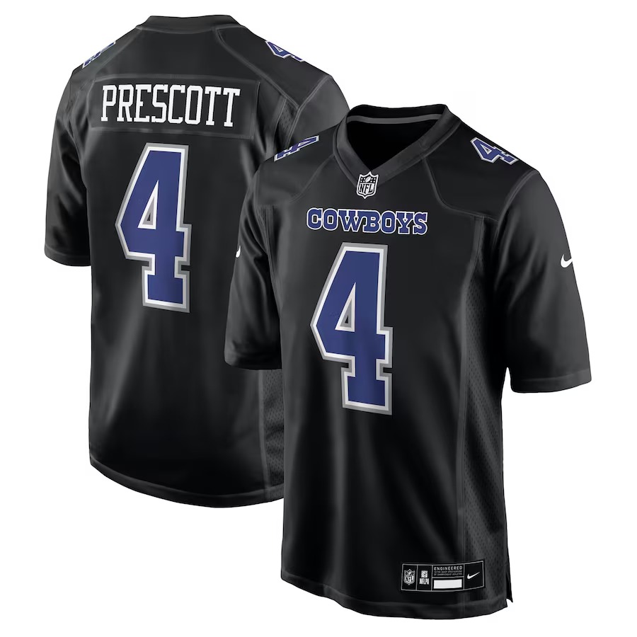 Men's Dallas Cowboys Dak Prescott Nike Carbon Black Fashion Game Jersey - Ujersey