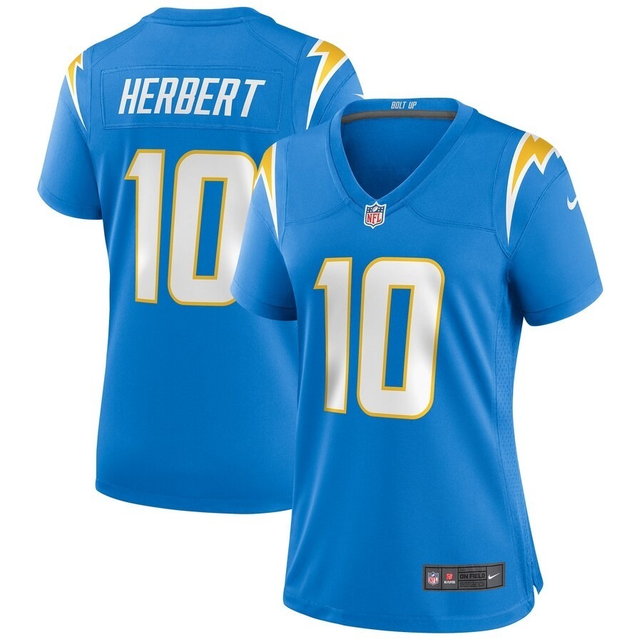 Women's Los Angeles Chargers Justin Herbert Nike Powder Blue Player Game Jersey - Ujersey