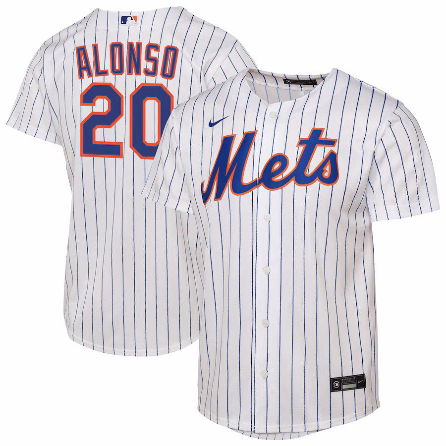 Youth New York Mets Pete Alonso Nike White Home Replica Player Jersey - Ujersey