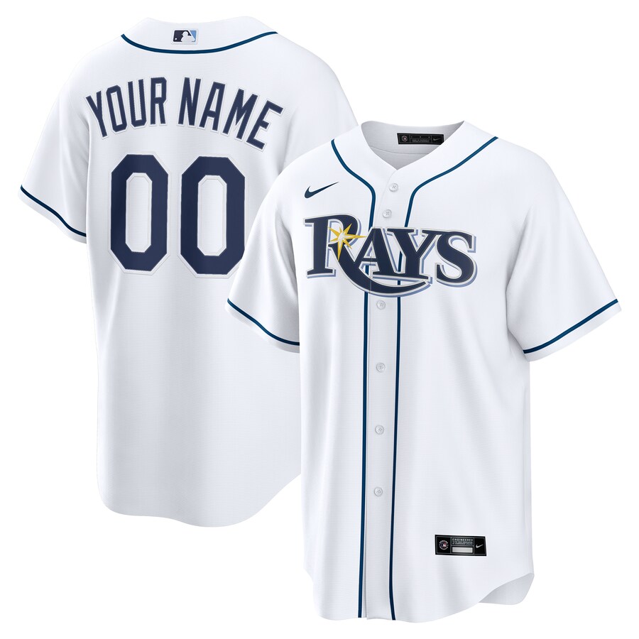 Men's Tampa Bay Rays Nike White Home Custom Replica 2.0 Jersey - Ujersey