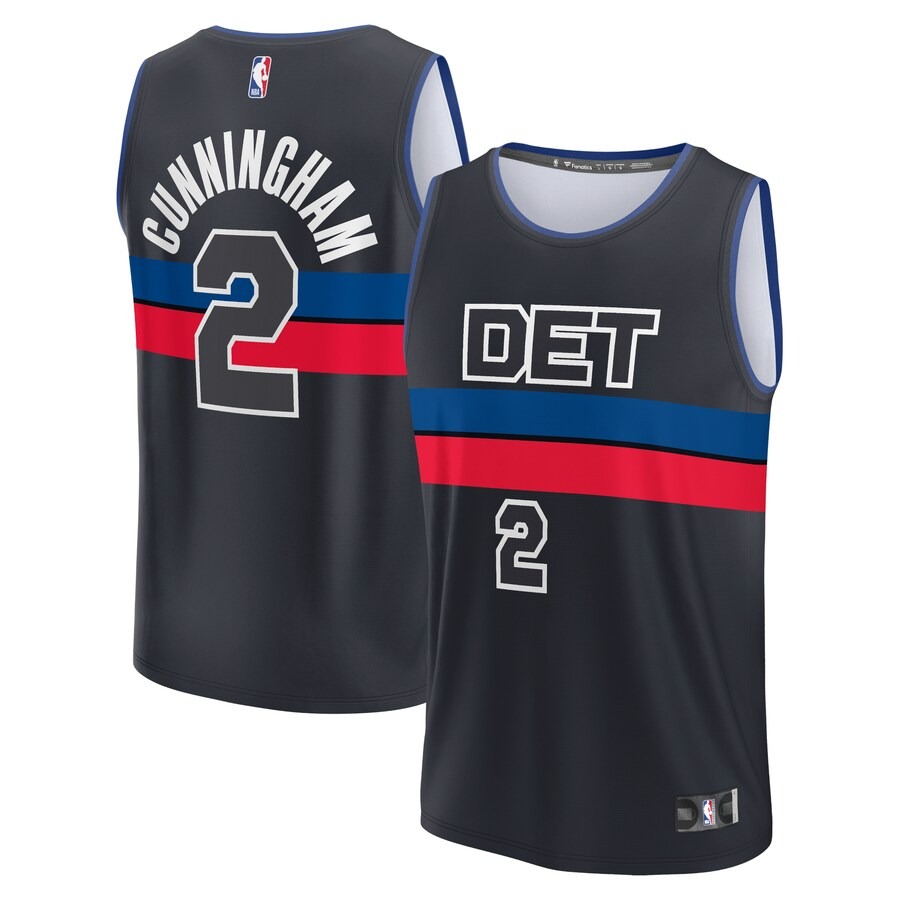 Youth Detroit Pistons Cade Cunningham Fanatics Black Fast Break Player Jersey - Statement Edition - Ujersey