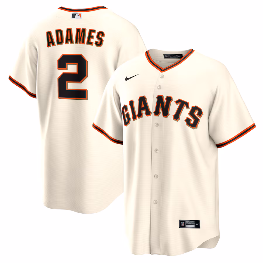 Men's San Francisco Giants Willy Adames Nike Cream Home Replica Jersey - Ujersey