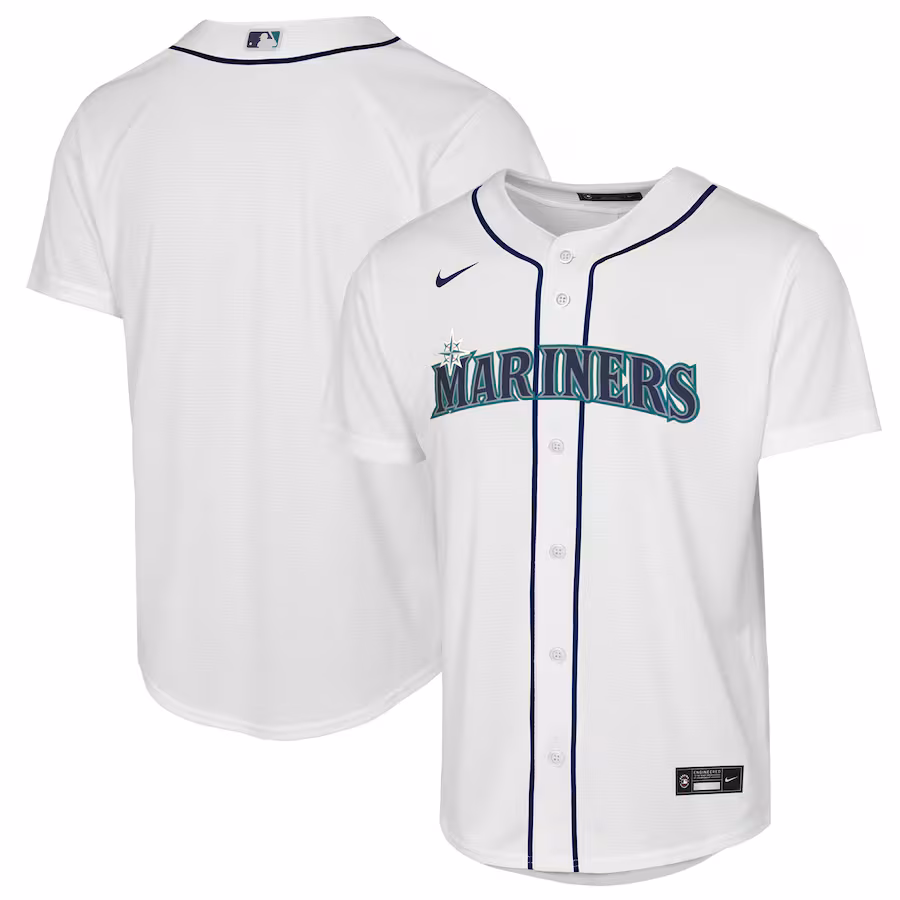 Youth Seattle Mariners Nike White Home Replica Jersey - Ujersey