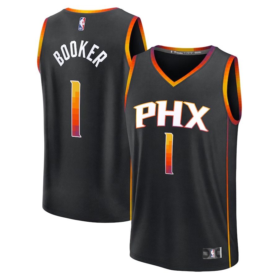 Youth Phoenix Suns Devin Booker Fanatics Black Fast Break Replica Player Jersey - Statement Edition - Ujersey