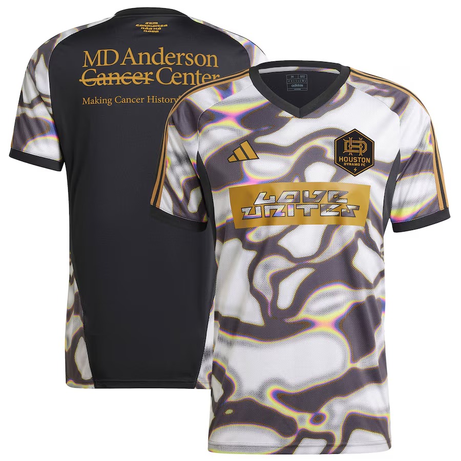 Men's Houston Dynamo FC adidas Black 2024 Pride Pre-Match Top - Ujersey