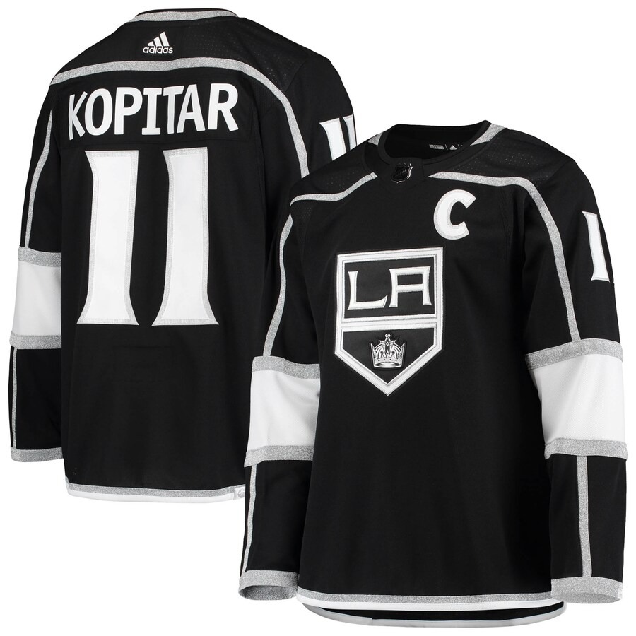 Men's Los Angeles Kings Anze Kopitar adidas Black Home Primegreen Authentic Pro Player Jersey - Ujersey