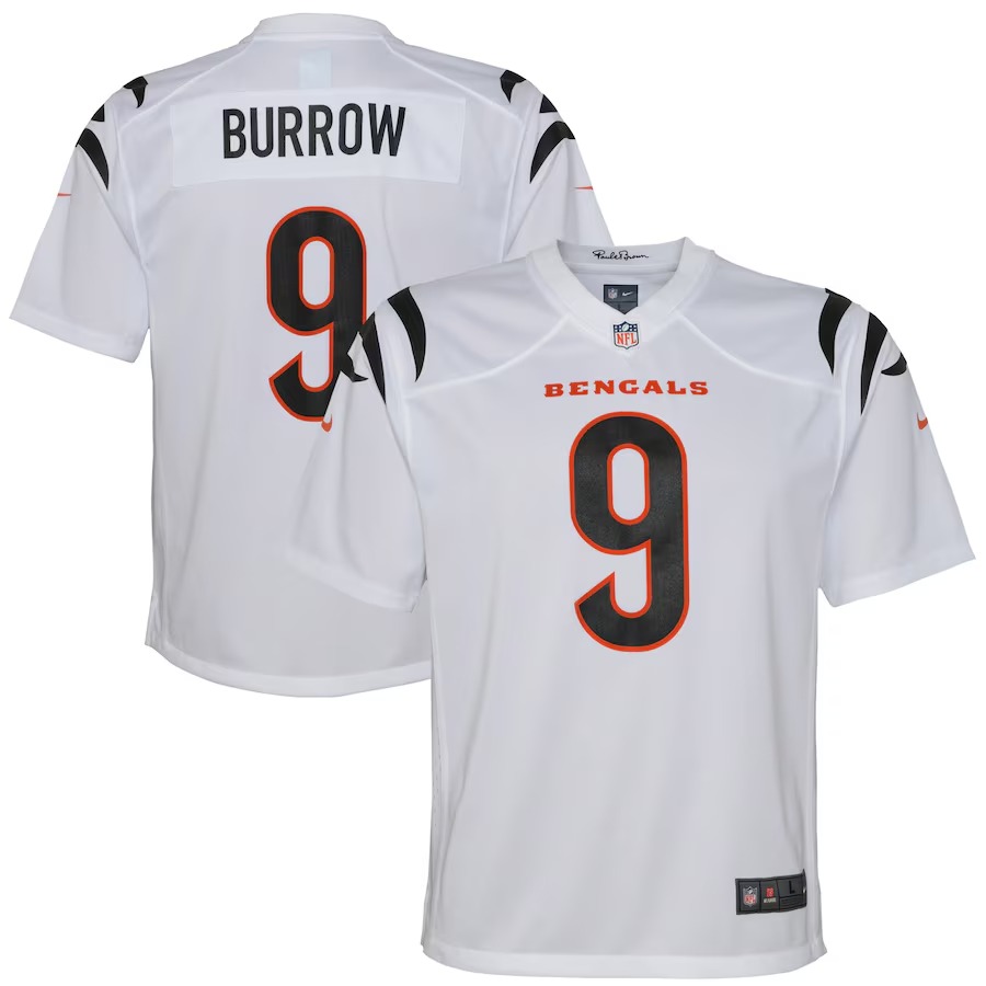 Youth Cincinnati Bengals Joe Burrow Nike White Game Jersey - Ujersey