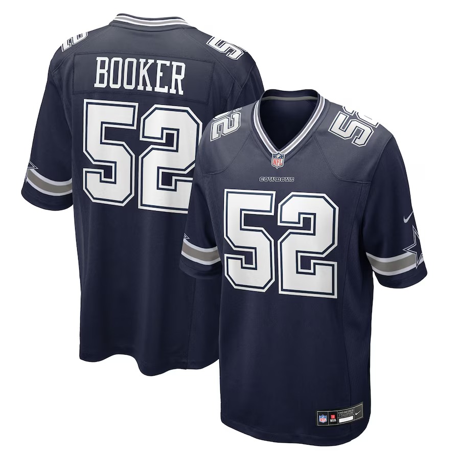 Men's Dallas Cowboys Tyler Booker Nike Navy 2025 NFL Draft First Round Pick Game Jersey - Ujersey