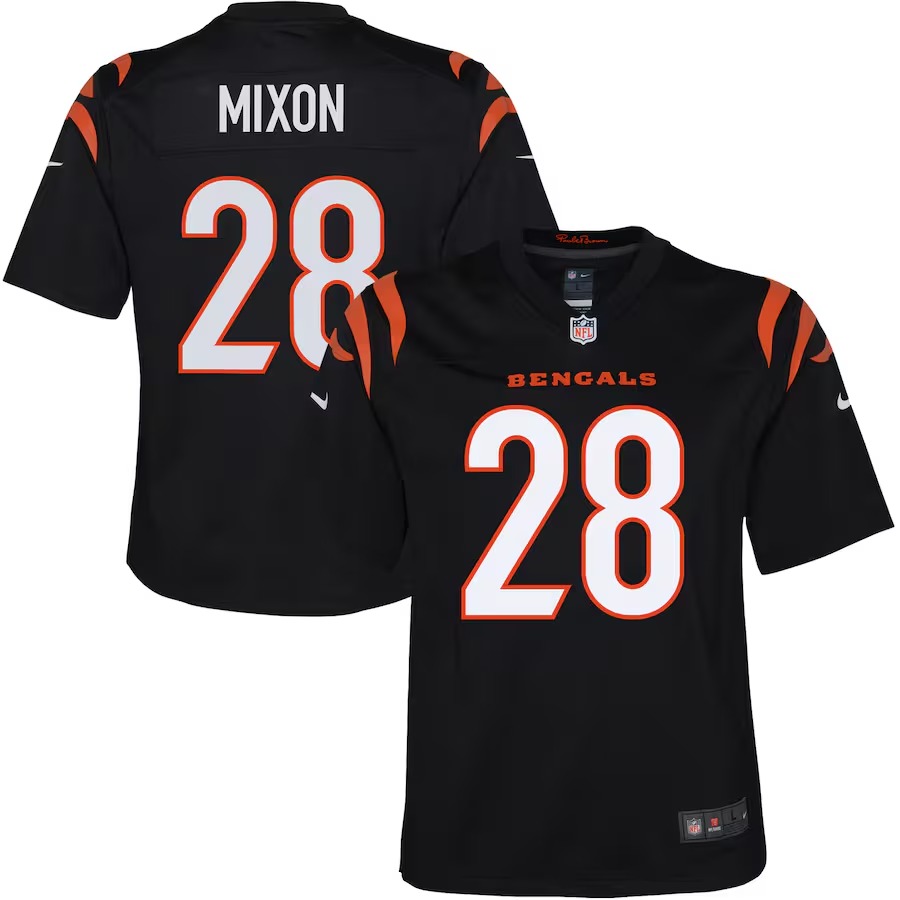 Youth Cincinnati Bengals Joe Mixon Nike Black Game Jersey - Ujersey