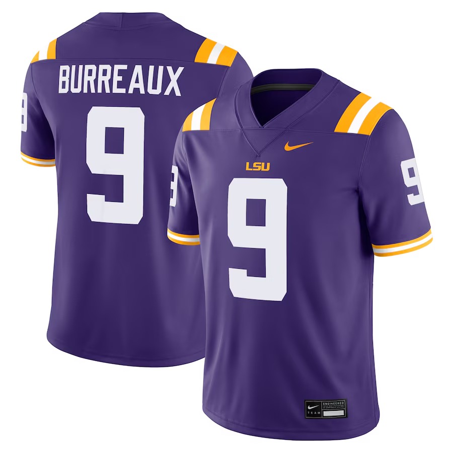 Men's Nike Joe Burrow Purple LSU Tigers Burreaux Alumni Game Jersey - Ujersey