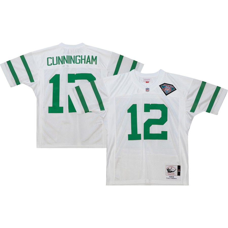 Men's Philadelphia Eagles 1994 Randall Cunningham Mitchell & Ness White Authentic Throwback Retired Player Jersey - Ujersey
