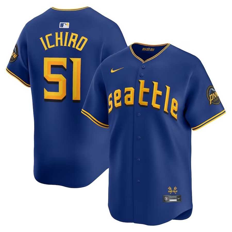 Men's Seattle Mariners Ichiro Suzuki Nike Royal City Connect Retired Player Jersey - Ujersey