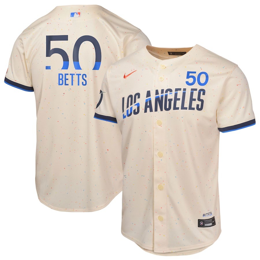 Youth Los Angeles Dodgers Mookie Betts Nike Cream 2024 City Connect Limited Player Jersey - Ujersey