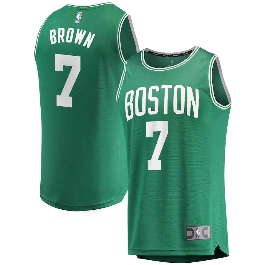Men's Boston Celtics Jaylen Brown Fanatics Kelly Green Fast Break Replica Jersey - Icon Edition - Ujersey