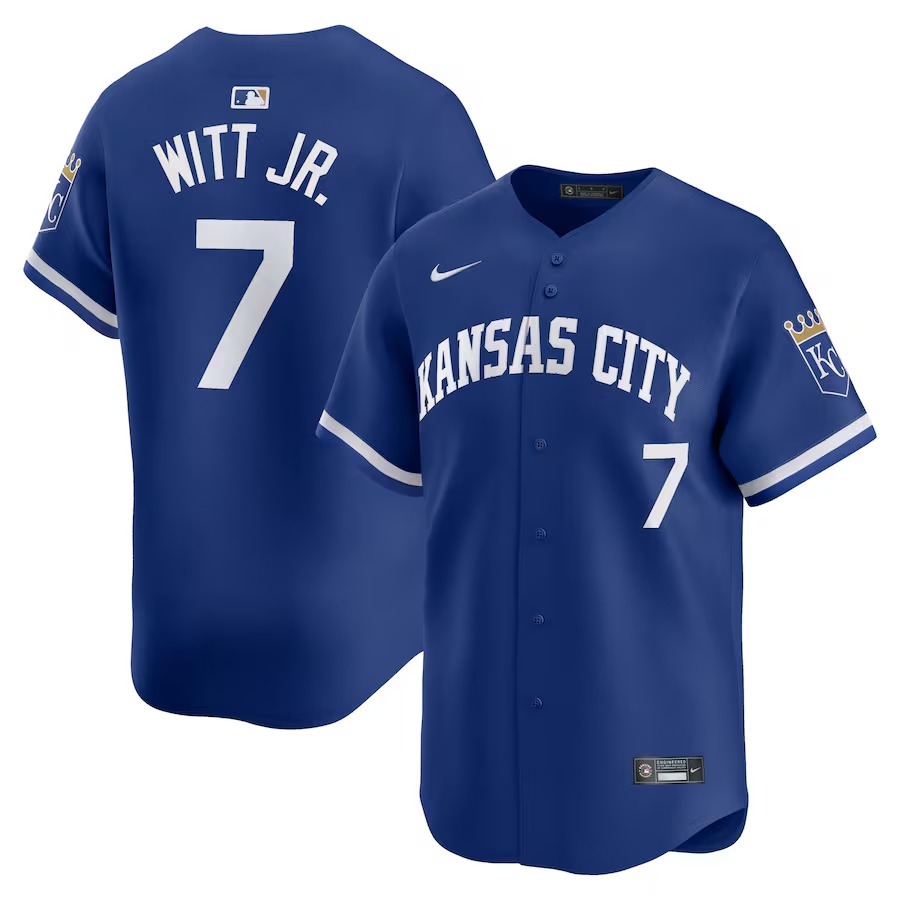 Men's Kansas City Royals Bobby Witt Jr. Nike Royal Alternate Limited Player Jersey - Ujersey