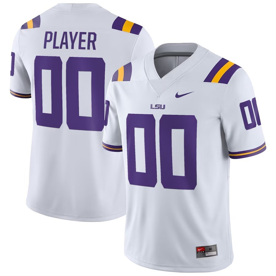 LSU Tigers Nike Pick-A-Player NIL Replica Football Jersey - White - Ujersey