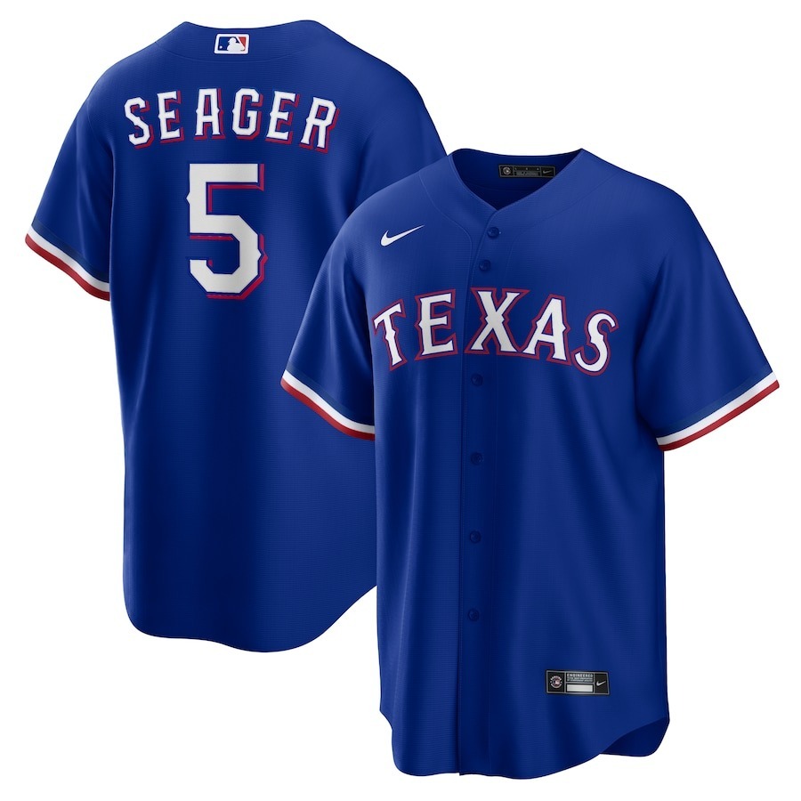 Men's Texas Rangers Corey Seager Nike Royal Alternate Replica Player Jersey - Ujersey