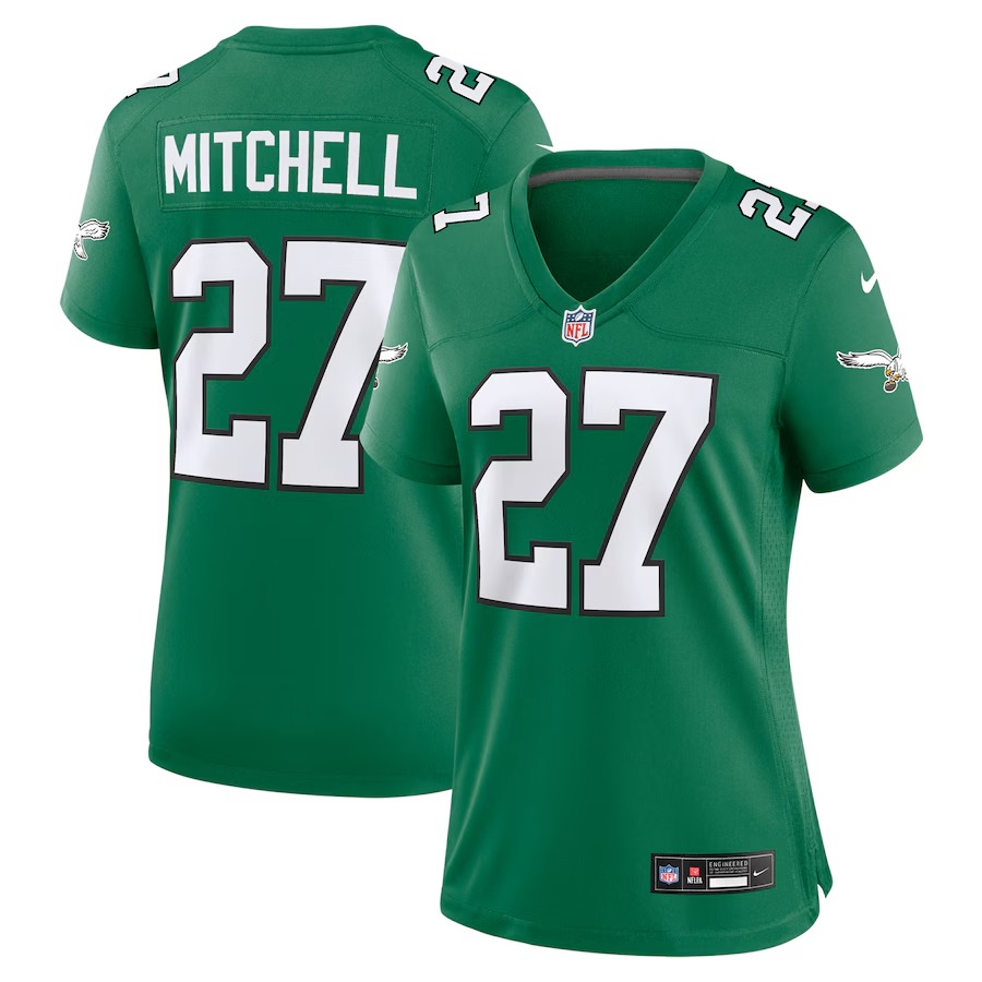Women's Philadelphia Eagles Quinyon Mitchell Nike Kelly Green Alternate Game Jersey - Ujersey